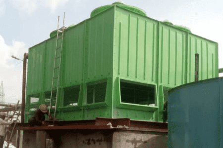 Induced cooling tower